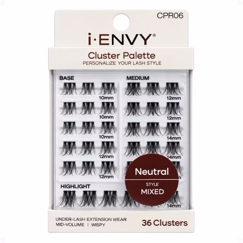 Paleta De Cílios Postiços Kiss Ny I-Envy Cluster Palette Neutral Style Mixed Cpr06