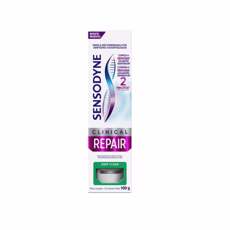 Kit Sensodyne Clinical Repair Deep Clean Creme Dental Com 2 Unidades De 100g Cada