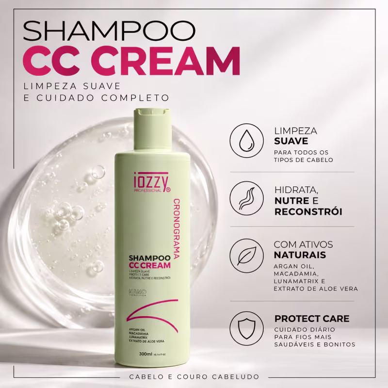 Shampoo Tratamento Capilar Cronograma CC Cream Iozzy 300ml
