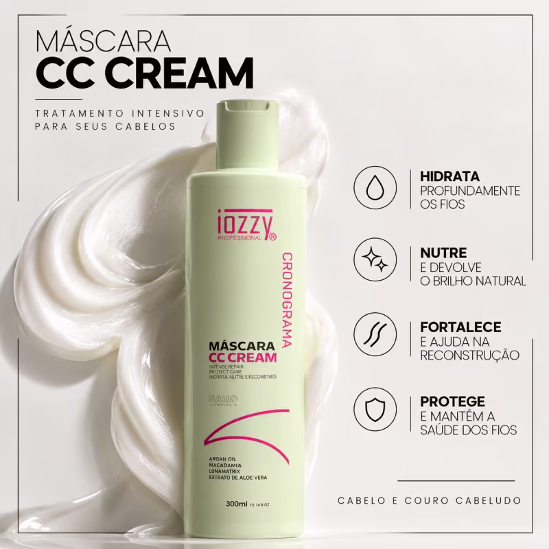 Máscara Tratamento Capilar CC Cream Cronograma Iozzy 300ml