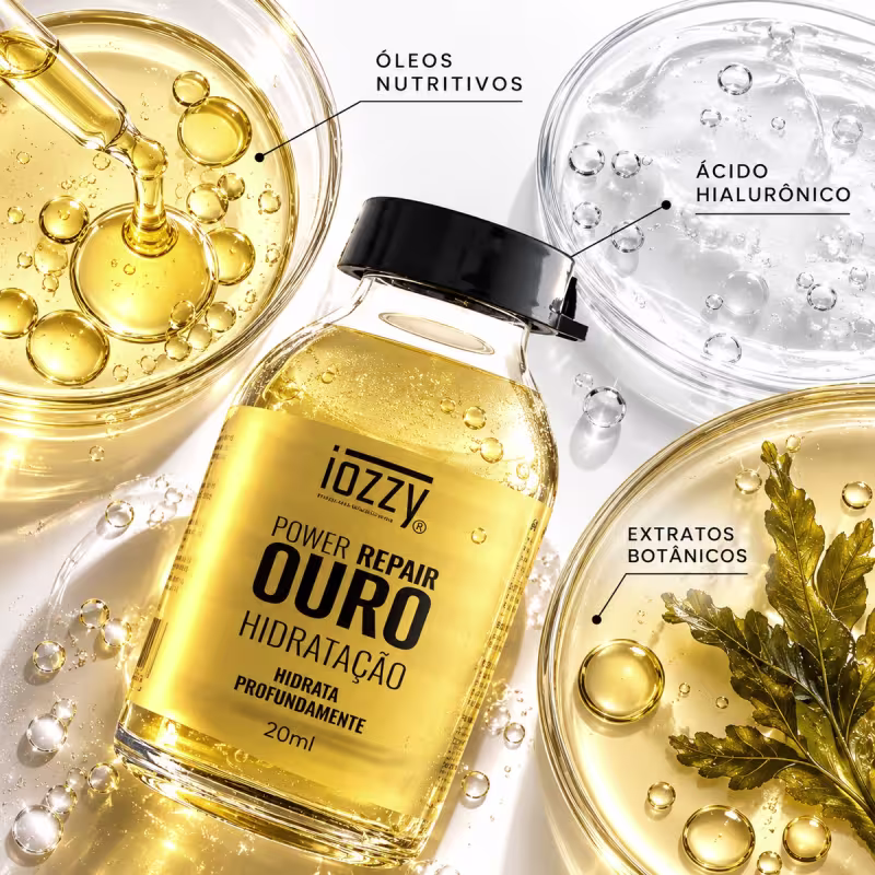 Kit 3x  Ampolas Cronograma Capilar  Hidratação Nutrição 60ml