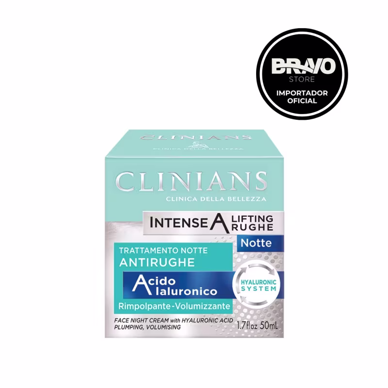 Creme Facial Noturno Clinians Intense A  Lifting Rughe Ácido Hialurônico - 50ml
