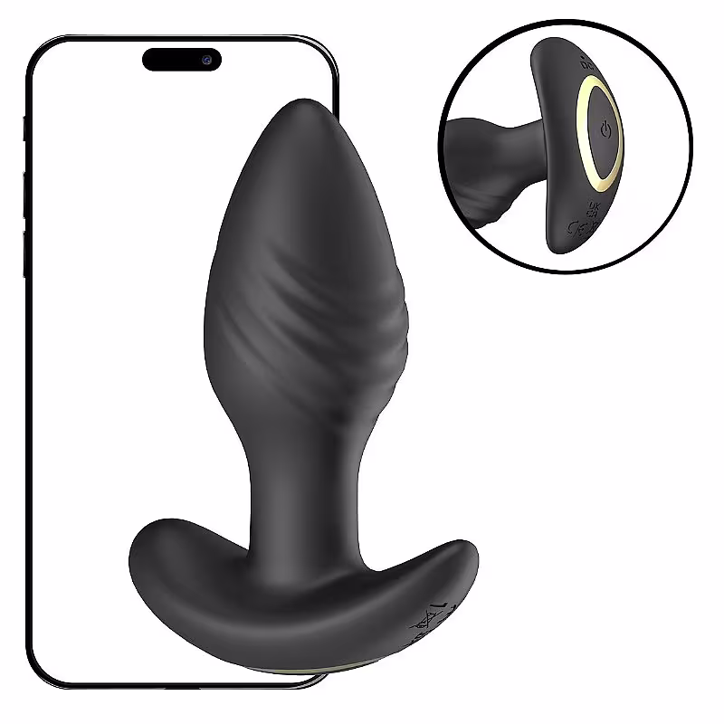 Plug Anal em Silicone Wythe Recarregável com  APP de Celular