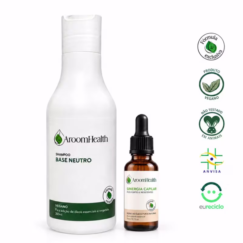 Kit Sinergia Capilar 20 ml + Shampoo Base Neutro Vegano 300 ml
