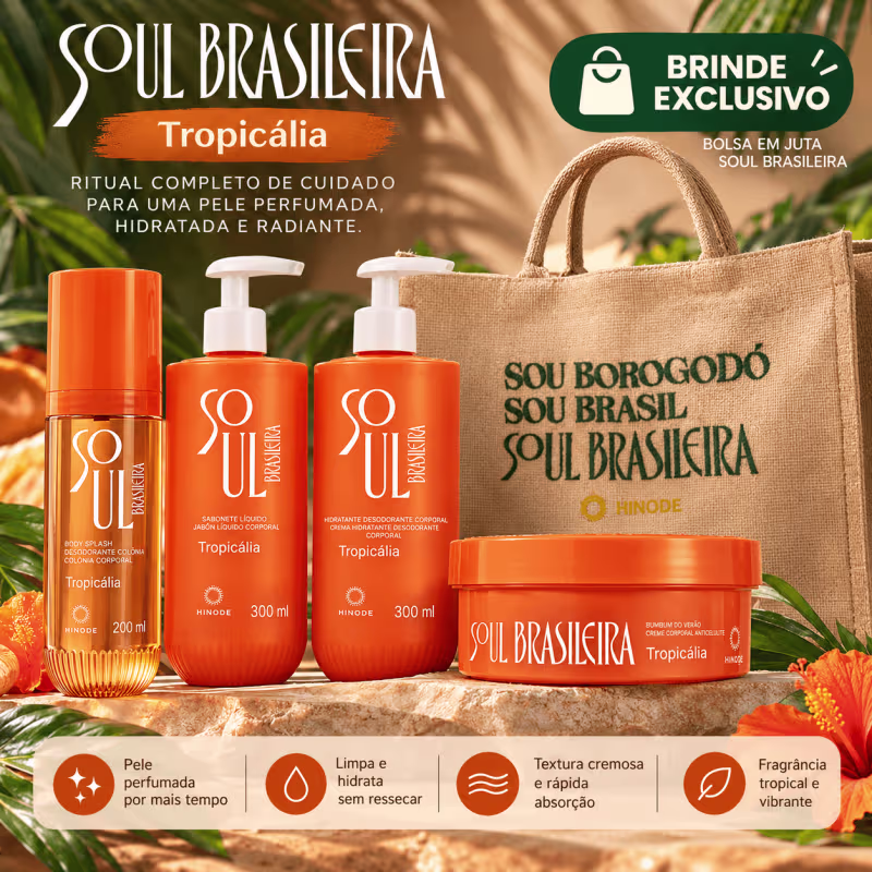 Kit SOUL Tropicália Hinode + Bolsa de Praia