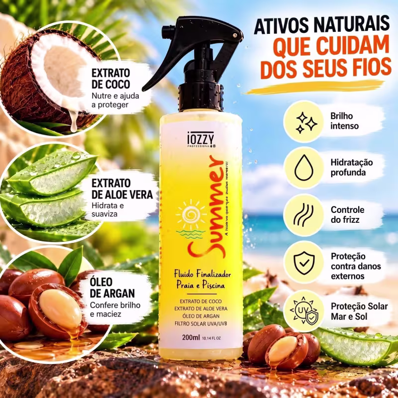 Fluído Finalizador Summer Iozzy Praia E Piscina 200ml