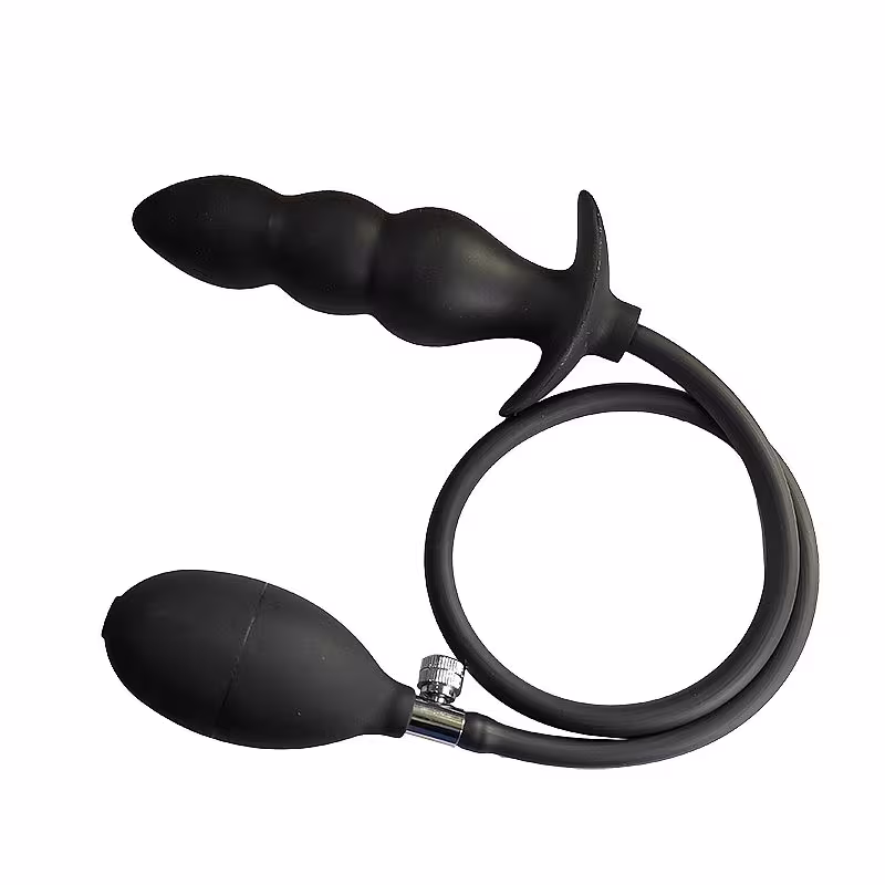Plug Anal Escalonado em Silicone Inflável