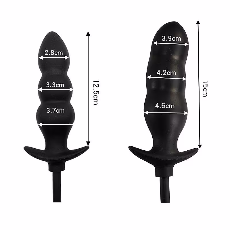 Plug Anal Escalonado em Silicone Inflável