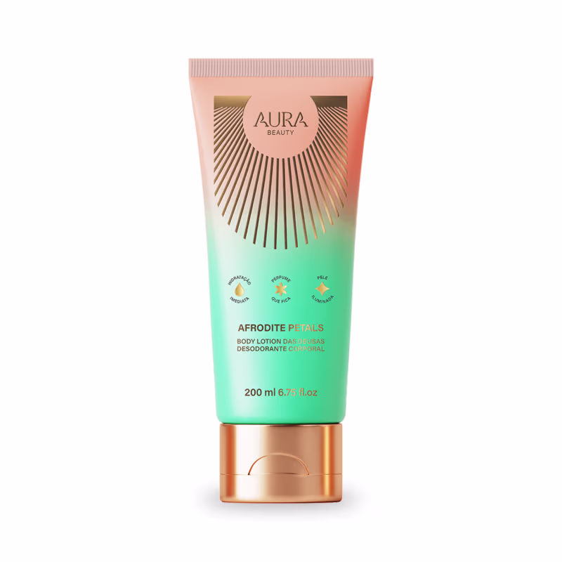 Body Lotion Afrodite Petals Aura Beauty Jade Picon Loção Hidratante 200ml