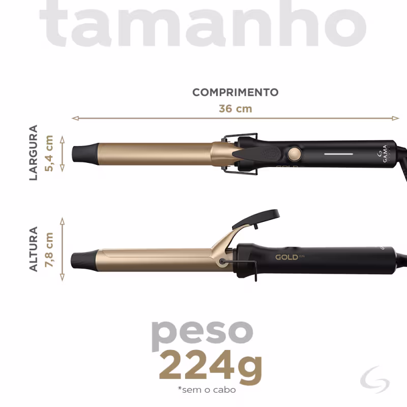 Modelador de Cachos GA.MA Gold Ion 25MM Bivolt