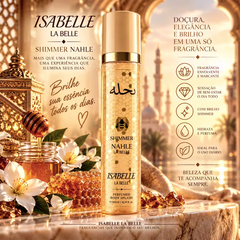 Body Splash Nahle Shimmer 300ml - Isabelle La Belle