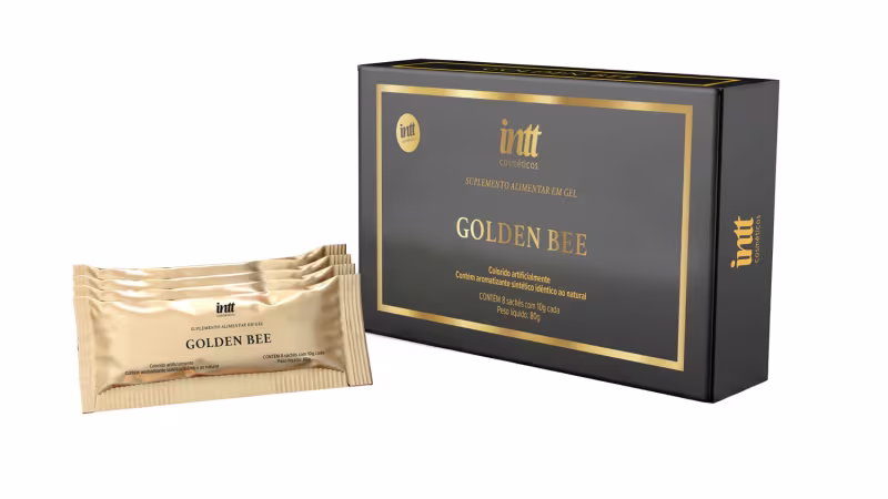 Golden Bee Intt Suplemento Afrodisíaco Taurina Arginina Cafeína 8 Sachês