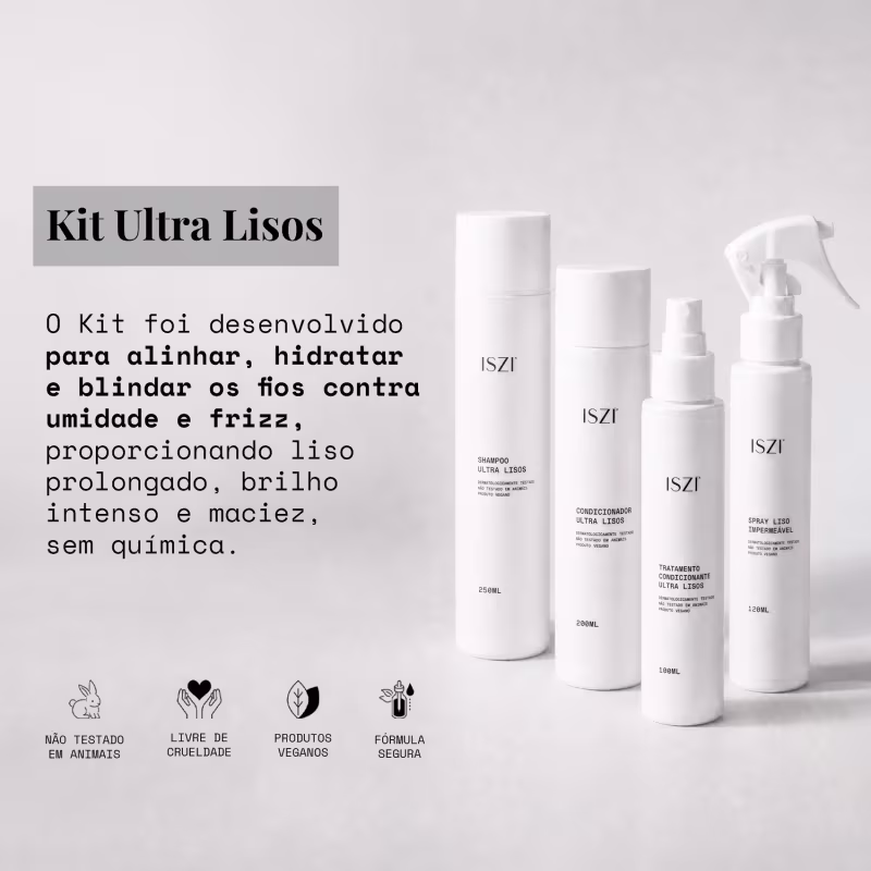 Kit Ultra Liso ISZI – Blindagem e Antifrizz
