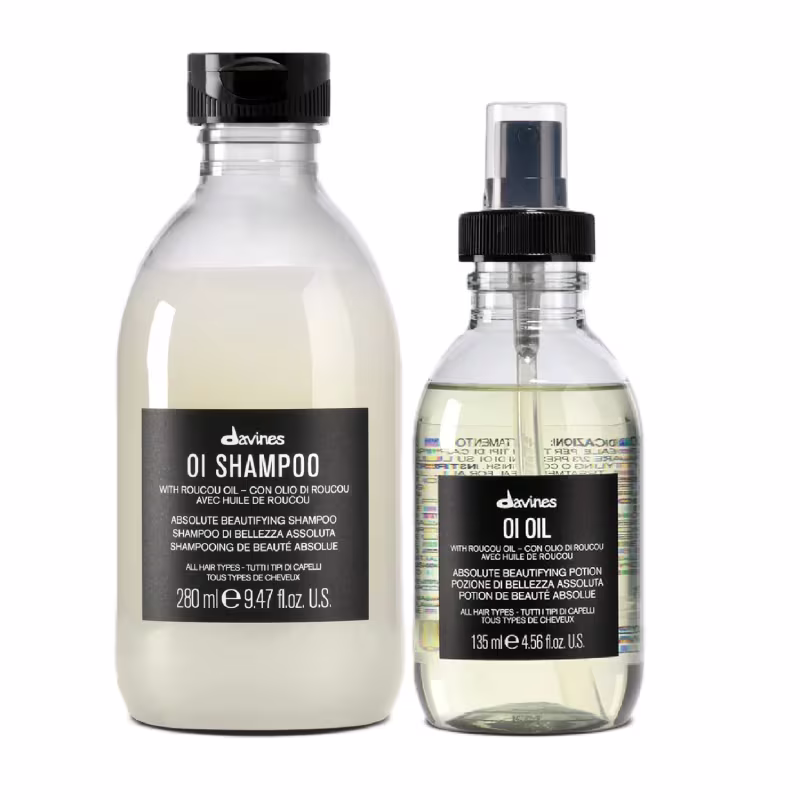 Kit Davines OI Shampoo 280ml + Óleo 135ml