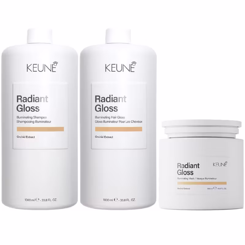 Kit Keune Radiant Gloss - Shampoo & Condicionador 1000ml + Máscara 500ml