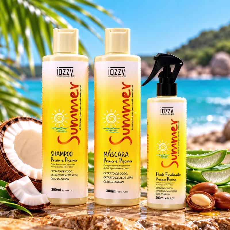 Kit Summer Iozzy Praia Piscina Shampoo + Mascara + Finalizador