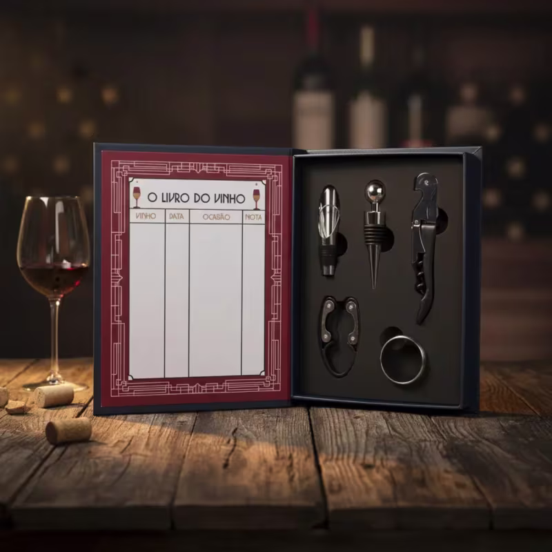 Kit Presente Masculino com Perfumes e acessórios para Vinho