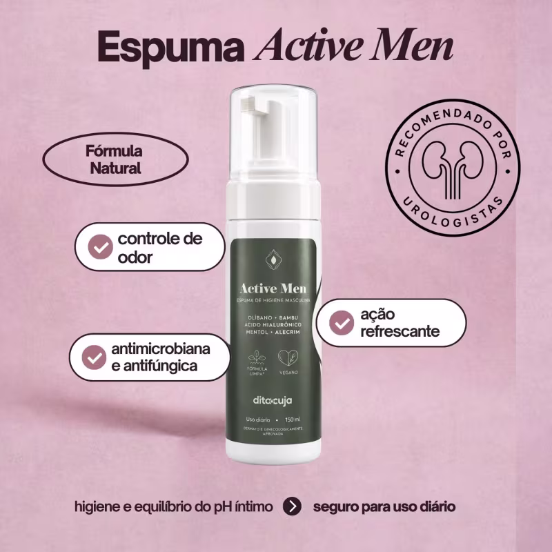 Espuma de Higiene Íntima - ACTIVE MEN