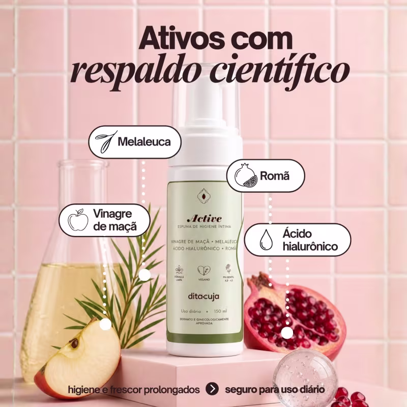 Refil Espuma Higiene Íntima Feminina Active Dita Cuja 300ml