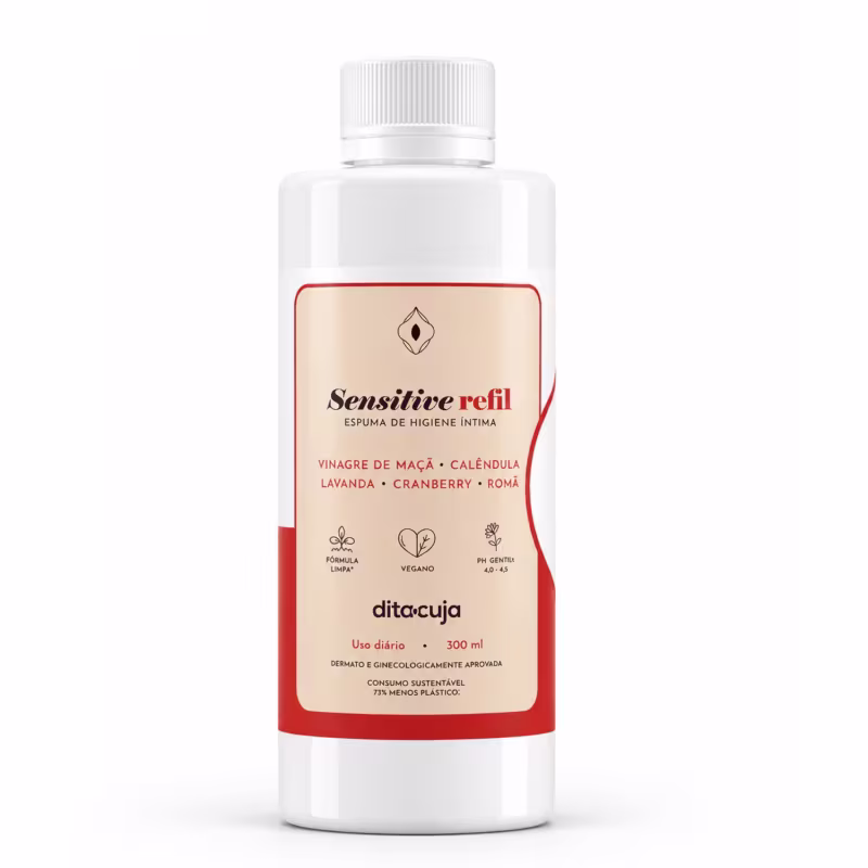 Refil Espuma Higiene Íntima Sensitive Dita Cuja 300ml