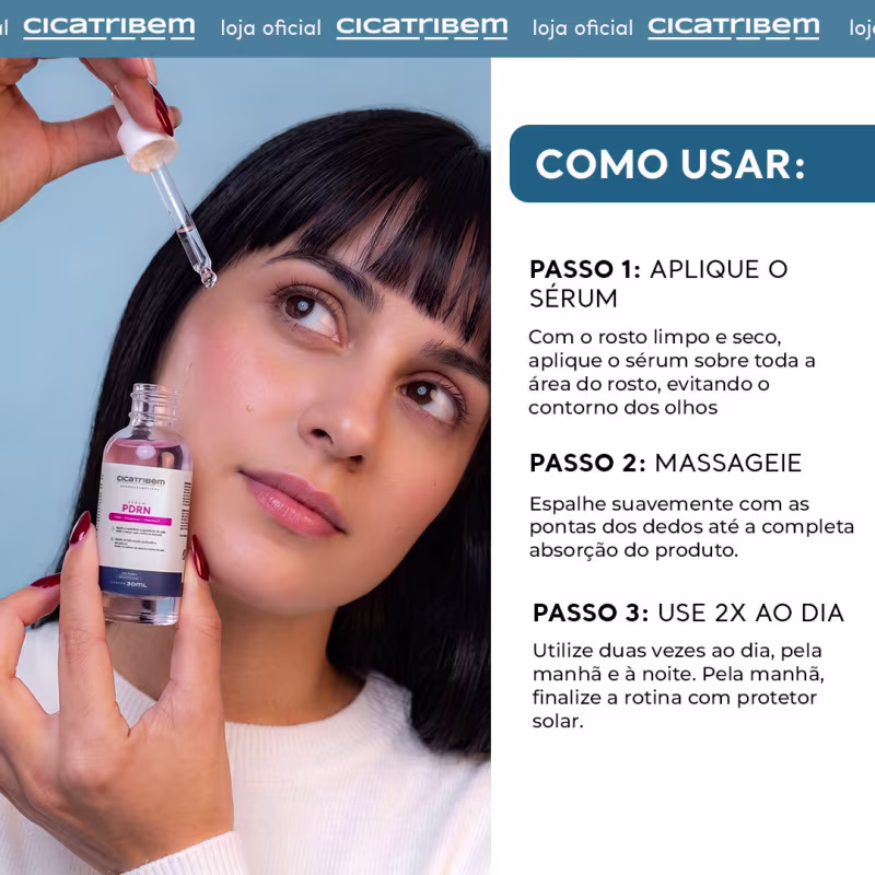 Sérum Facial PDRN 30ml Cicatribem com Exossomos, Multipeptídeos, Niacinamida e Ácido Hialurônico - Firmeza, Hidratação e Uniformidade