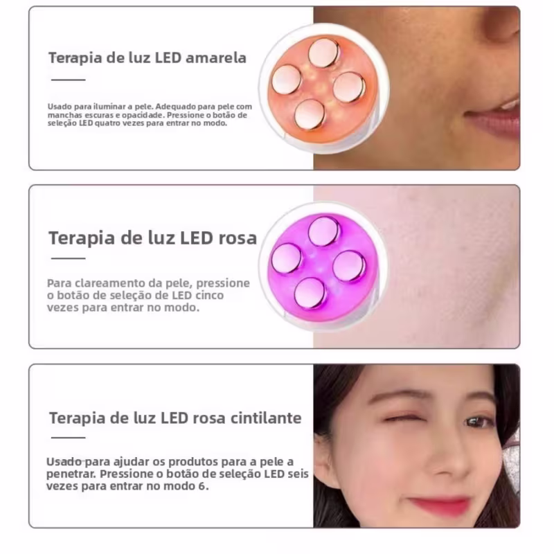 Massageador Radiofrequência Contorno Facial  Ems Flacidez