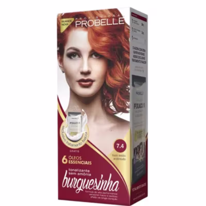 TINTURA BURGUESINHA SEM AMÔNIA TOM: 5.74 - CHOCOLATE ACOBREADO