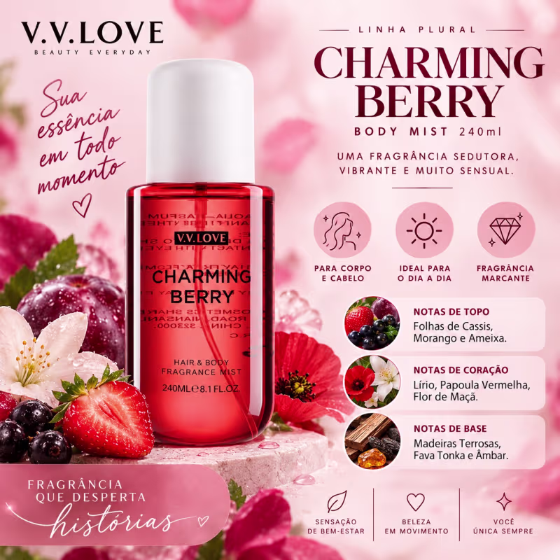 VV LOVE PLURAL CHARMING BERRY BODY MIST 240ML