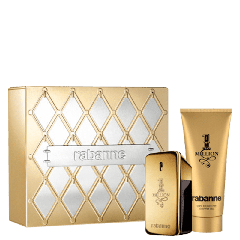 Conjunto 1 Million Rabanne Masculino – Perfume Eau de Toilette 50ml + Gel de Banho 100ml