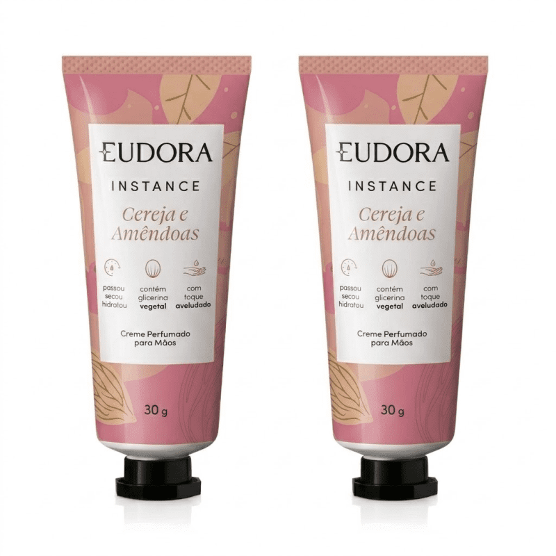 Combo Instance Cereja e Amêndoas: Creme para Mãos 2x30ml
