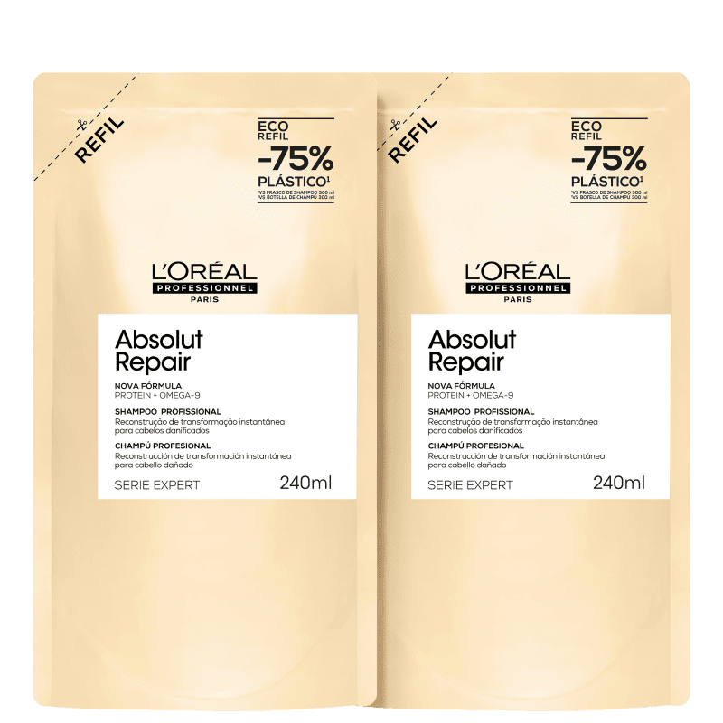Kit L’Oréal Professionnel Absolut Repair Omega-9 + Protein Refil Shampoo (2 Unidades)