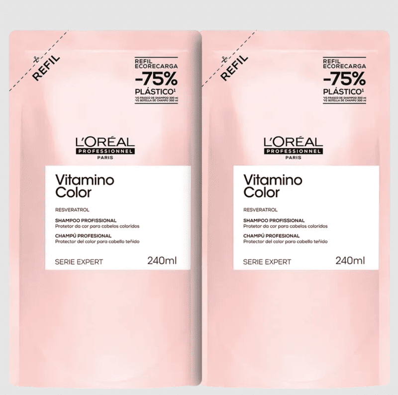 Kit L’Oréal Professionnel Vitamino Color Refil Shampoo (2 Unidades)