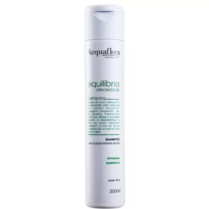 Imagem do produto Acquaflora Equilíbrio Oleosidade Raiz Oleosa Pontas Secas - Shampoo sem Sal 300ml