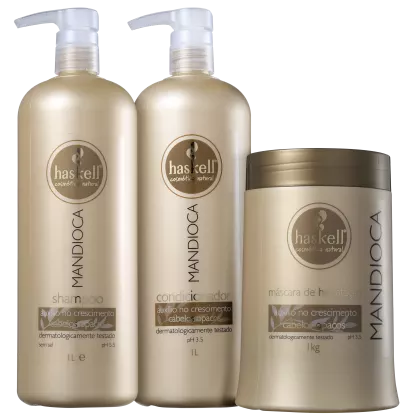 Imagem do produto Kit Haskell Mandioca Triple Salão (3 Produtos)