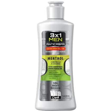 Imagem do produto Shampoo Muriel Anticaspa Menthol 3 em 1 com 140ml