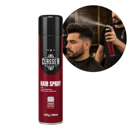 Imagem do produto Hair Spray Fixador Classe A Barber Extra Forte 400ml Matte