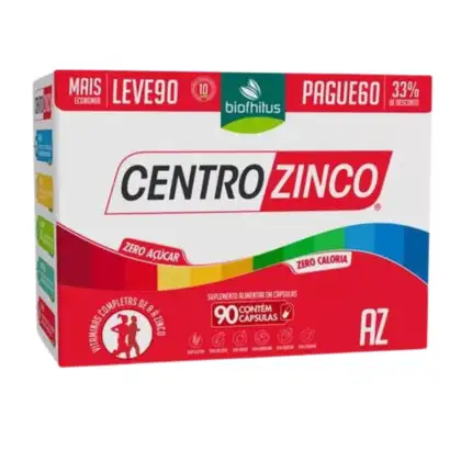 Suplemento Alimentar Biofhitus Centrozinco AZ, 60 Cápsulas.