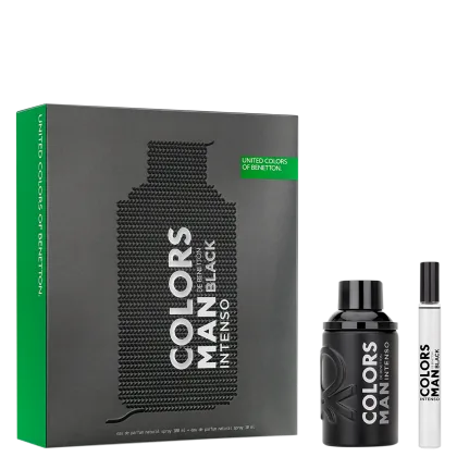 Imagem do produto Conjunto Colors Black Intenso Benetton Masculino - Eau de Toilette 100ml + Mega Spritzer 10ml