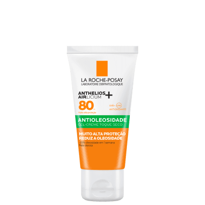 Embalagem do Protetor Solar Anthelios Airlicium FPS 80, da marca La Roche-Posay.