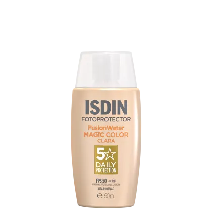 Imagem do produto ISDIN Fusion Water 5 Stars FPS50 Color Clara - Protetor Solar Facial com Cor 50ml