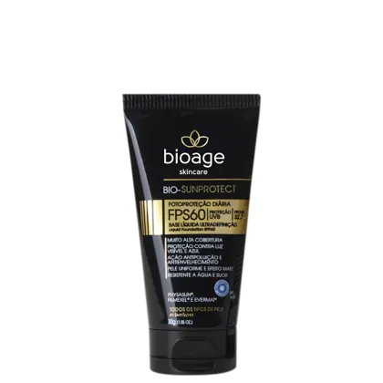 Imagem do produto Bioage Bio-SunProtect Alta Cobertura FPS 60 Bege Médio Dourado - Base Líquida 30g