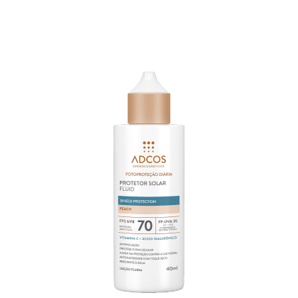 Imagem do produto Adcos Fotoproteção Diária Fluid Peach FPS70 - Protetor Solar Facial com Cor 40ml