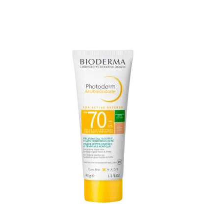 Protetor Solar Facial com Cor Bioderma Photoderm Antioleosidade FPS 70 2  Claro de 40g