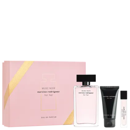 Imagem do produto Conjunto Music Noir For Her Narciso Rodriguez Feminino - Eau de Parfum 100ml + Body Lotion 50ml + Travel Size 10ml