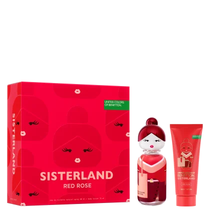 Imagem do produto Conjunto Sisterland Red Rose Benetton Feminino - Eau de Parfum 80ml + Creme Corporal 75ml