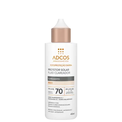 Imagem do produto Adcos Fotoproteção Diária Fluid Clareador FPS70 Peach - Protetor Solar com Cor 40ml