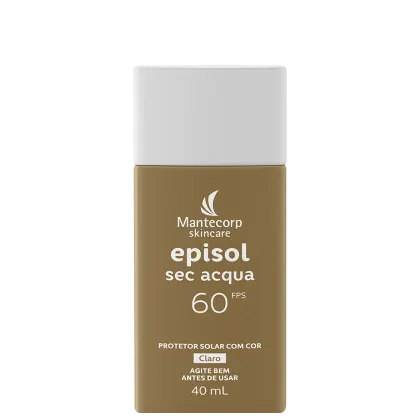 Protetor Solar Facial com Cor Mantecorp Episol Sec Acqua FPS60 Claro 40ml