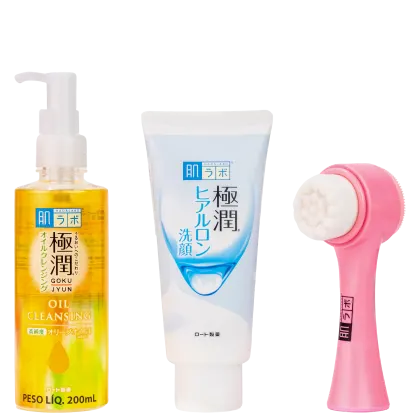 Imagem do produto Kit Hada Labo Double Cleansing Gokujyun Massage (3 Produtos)