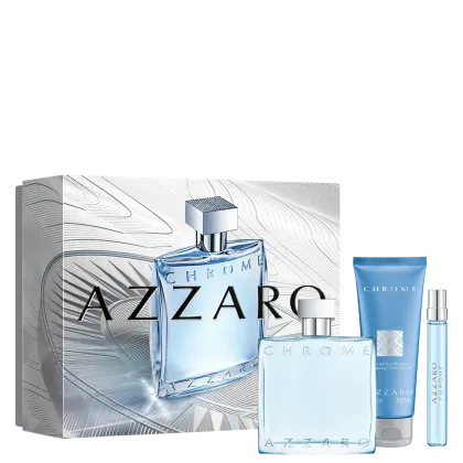 Imagem do produto Conjunto Chrome Azzaro Masculino - Perfume Eau de Toilette 100ml + Shower Gel 75ml + Travel Size 10ml