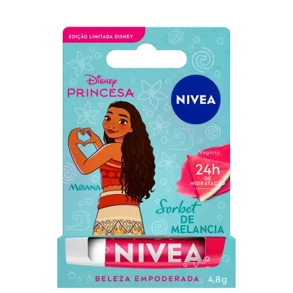 Hidratante Labial Disney Princesa Moana, da marca NIVEA.